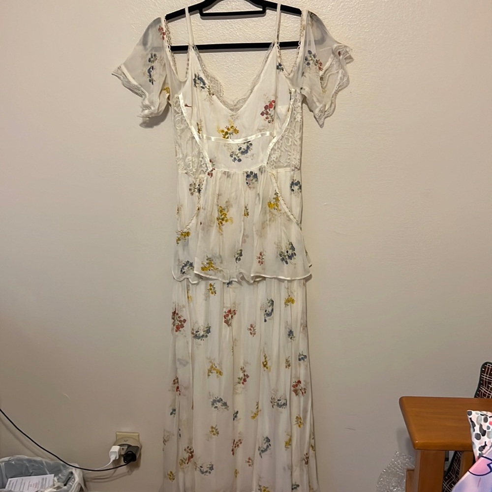 Brand new with tags free people floral white dress